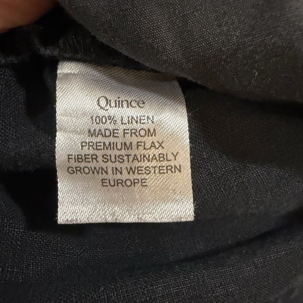 Quince Black Linen Women's Casual Pants - Picture 5 of 5